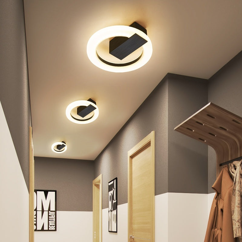 Postmodern LED Round Ceiling Light – Nordic Entryway Style