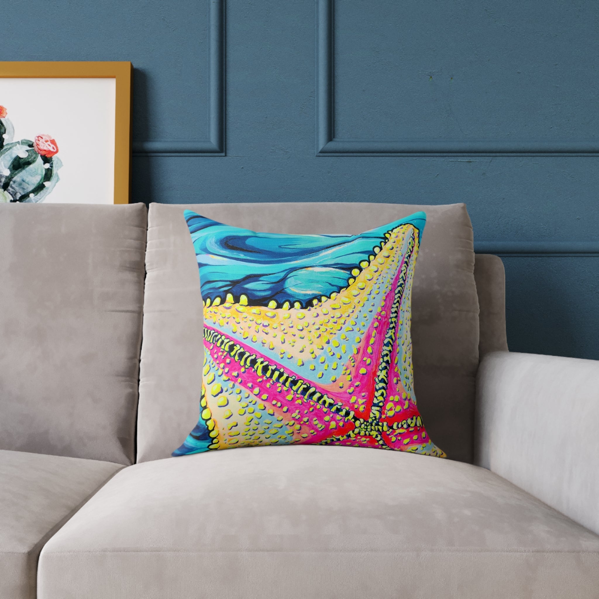 Starfish Beach Bocas Art Pillow – Decorative Canvas Cushion