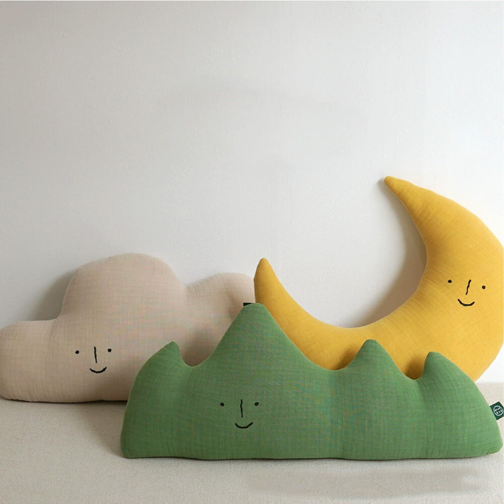 Children’s Cute Doll Nap Pillow – Soft Cotton Backrest Cushion