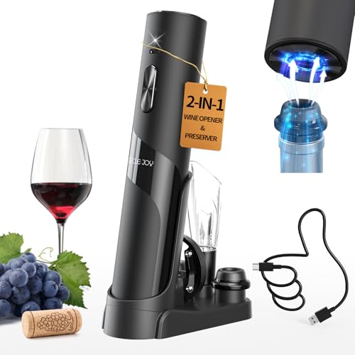 Circle Joy 7-in-1 Electric Wine Opener – Rechargeable Wine Gift Set
