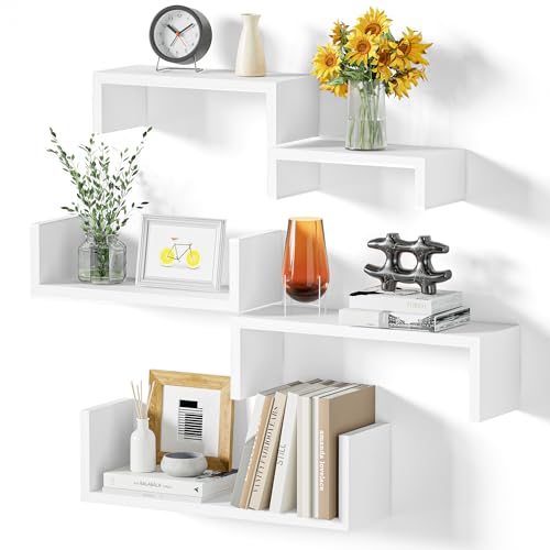 Floating Wood Wall Shelves for Bathroom, Kitchen & Decor