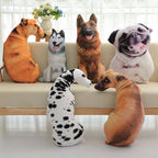 Funny 3D Dog Print Throw Pillow – Cute Plush Cushion Decor