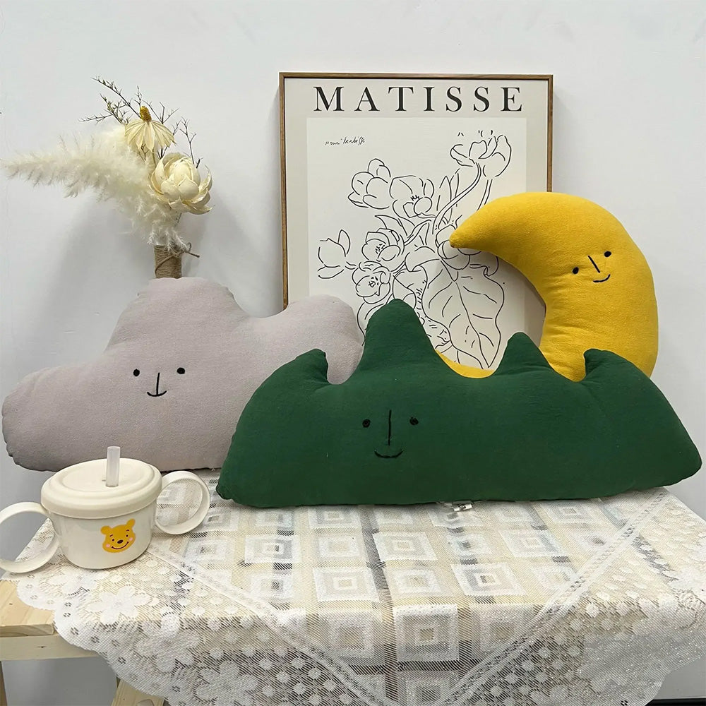 Children’s Cute Doll Nap Pillow – Soft Cotton Backrest Cushion