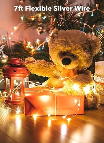 Brightown 12-Pack LED Fairy Lights – 7FT Battery-Operated