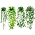 Faux Eucalyptus Hanging Plants - Set of 4 for Home Decor
