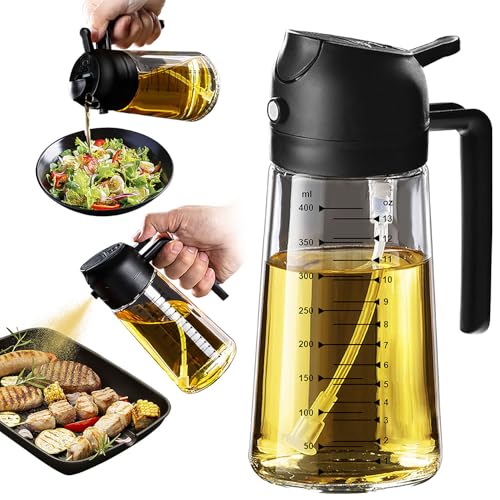 TrendPlain 16oz/470ml Glass Olive Oil Sprayer for Cooking