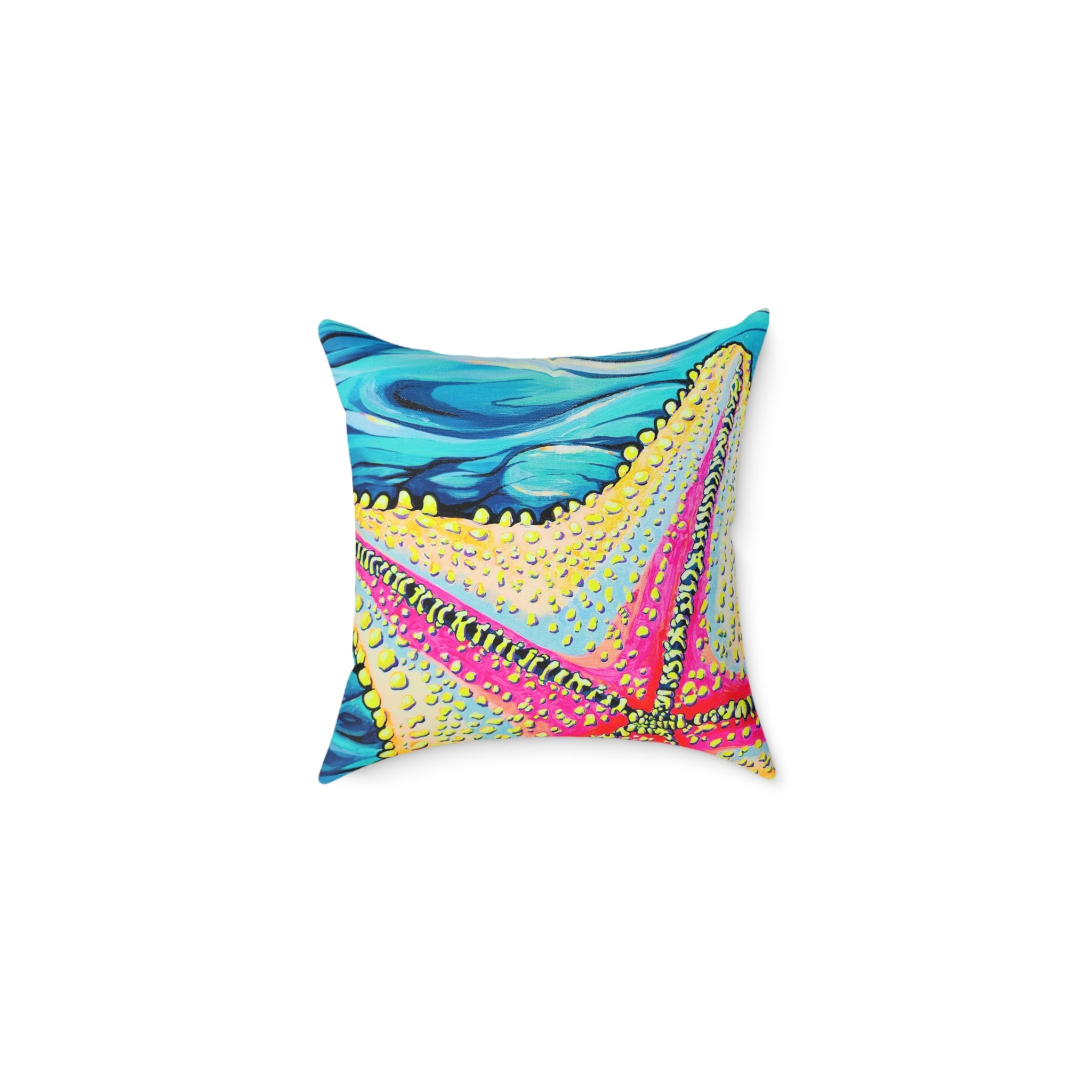 Starfish Beach Bocas Art Pillow – Decorative Canvas Cushion