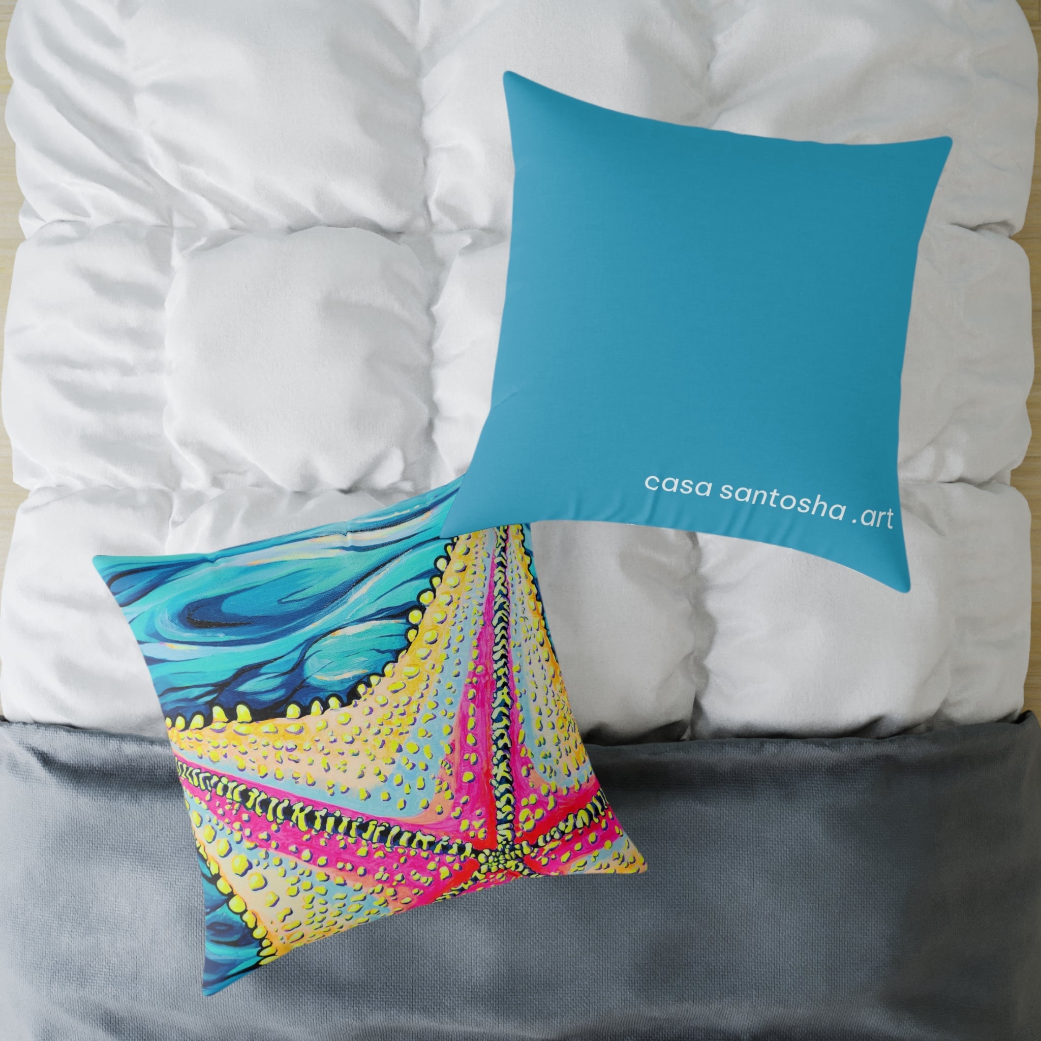Starfish Beach Bocas Art Pillow – Decorative Canvas Cushion
