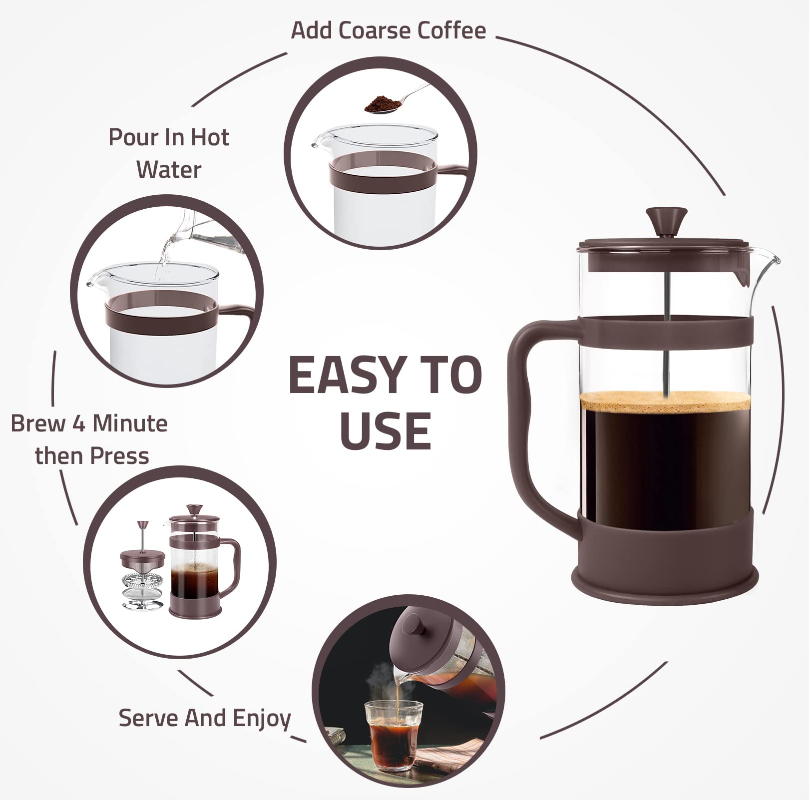 Utopia Kitchen 34 Ounce 1 Liter French Press Coffee Maker