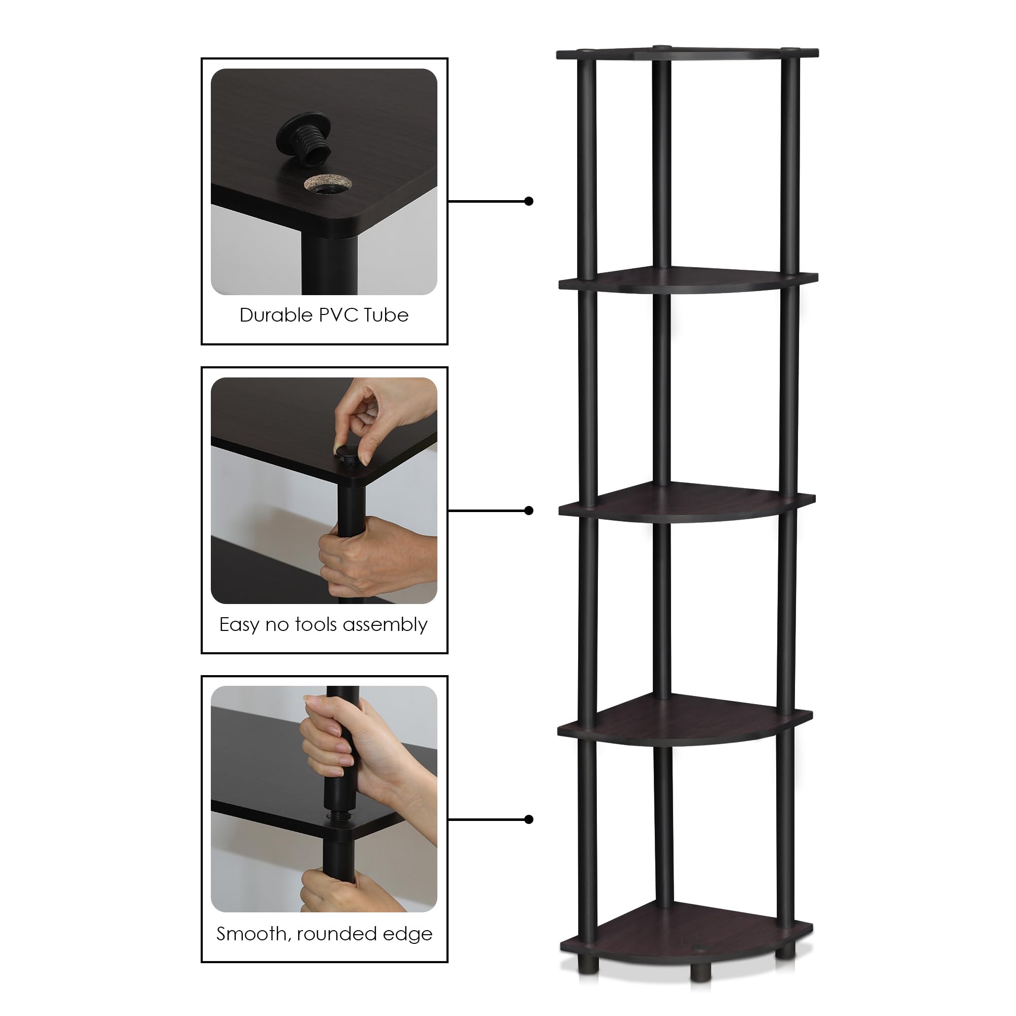 Furinno Turn-N-Tube 5 Tier Corner Display