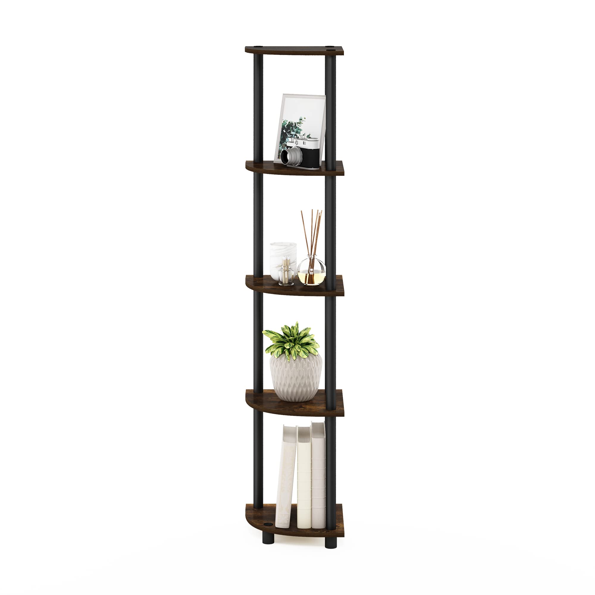 Furinno Turn-N-Tube 5 Tier Corner Display for Any Room