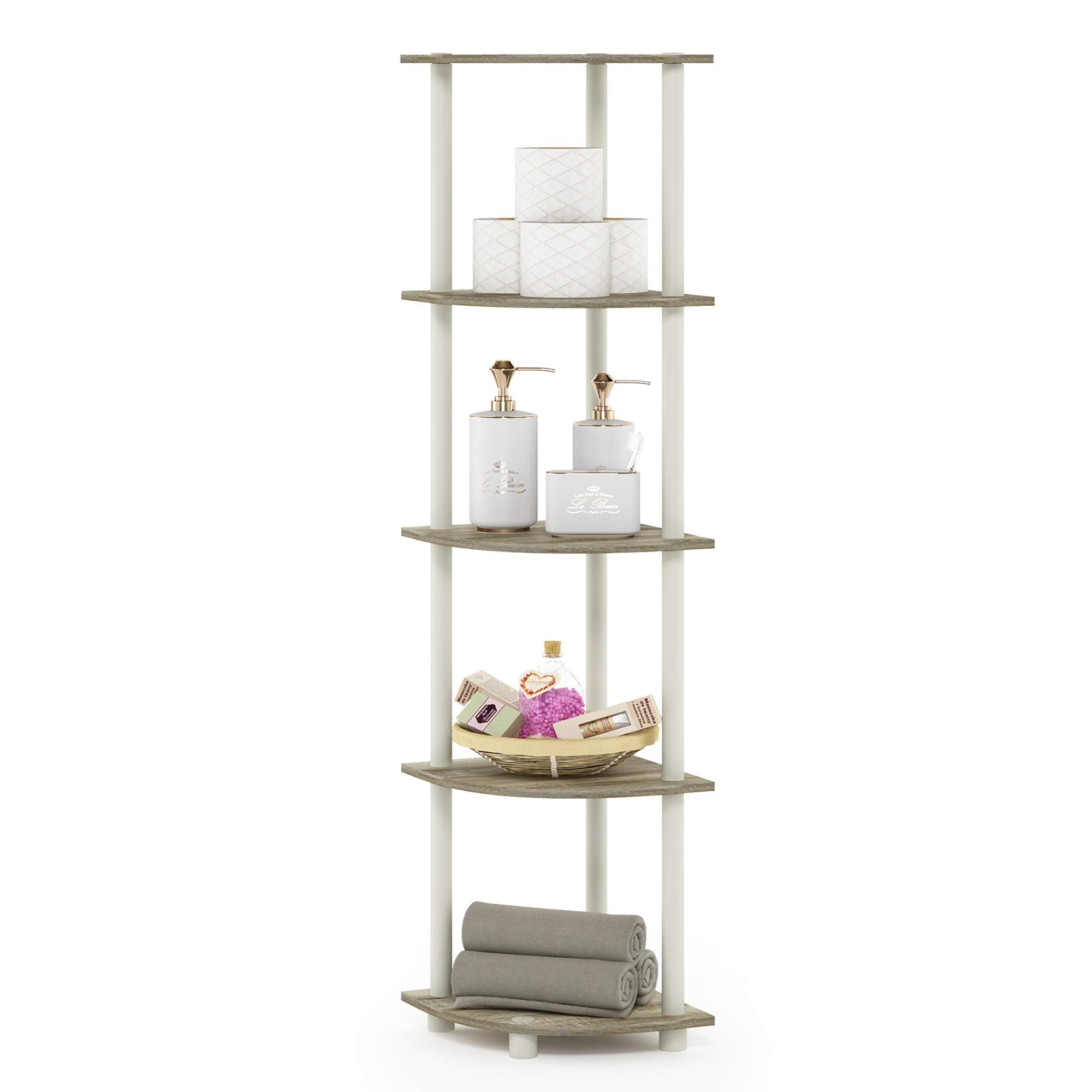 Furinno Turn-N-Tube 5 Tier Corner Display for Any Room
