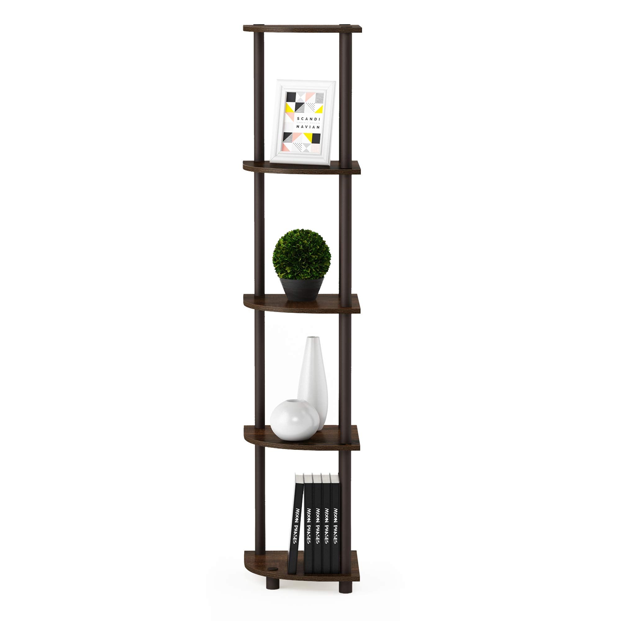 Furinno Turn-N-Tube 5 Tier Corner Display for Any Room