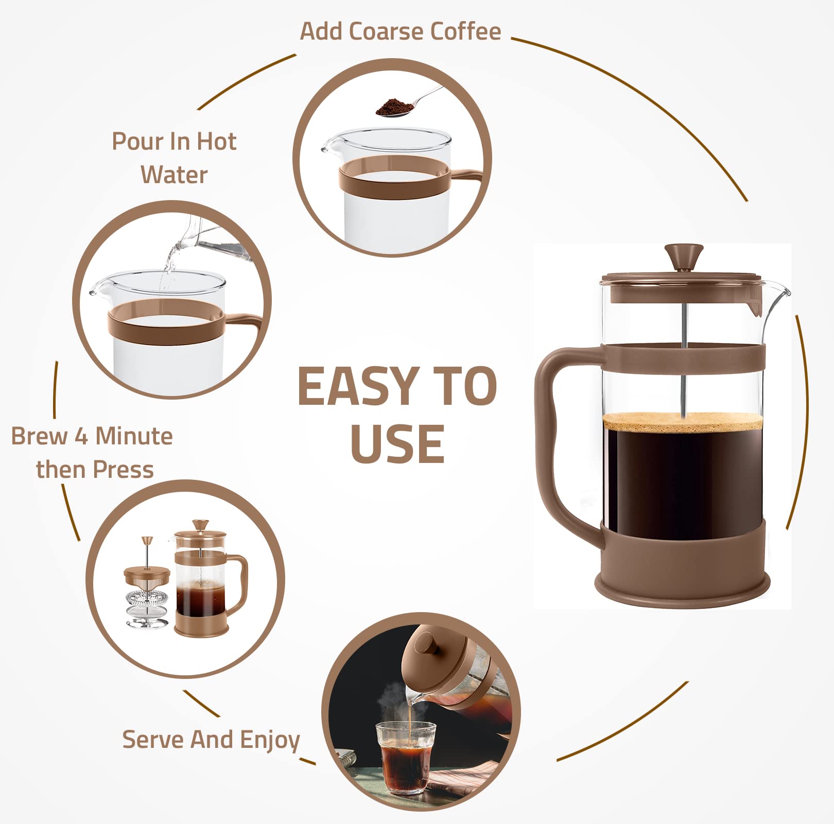 Utopia Kitchen 34 Ounce 1 Liter French Press Coffee Maker