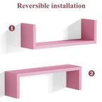 Floating Wood Wall Shelves for Bathroom, Kitchen & Decor