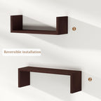 Floating Wood Wall Shelves for Bathroom, Kitchen & Decor