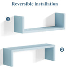 Floating Wood Wall Shelves for Bathroom, Kitchen & Decor