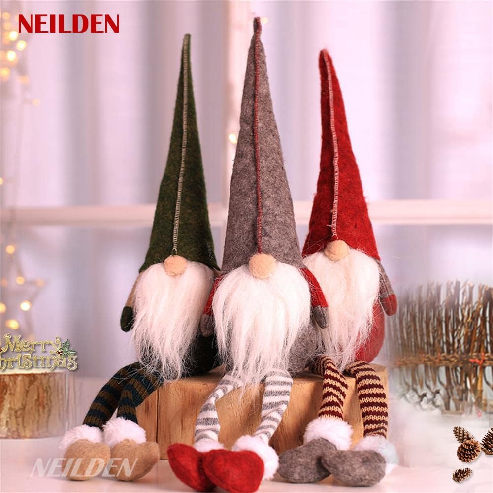 3PCS Long Legs Rudolph Christmas Dolls – Holiday Decor Set