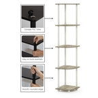 Furinno Turn-N-Tube 5 Tier Corner Display for Any Room