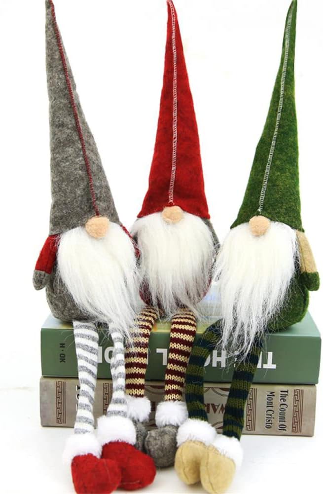 3PCS Long Legs Rudolph Christmas Dolls – Holiday Decor Set