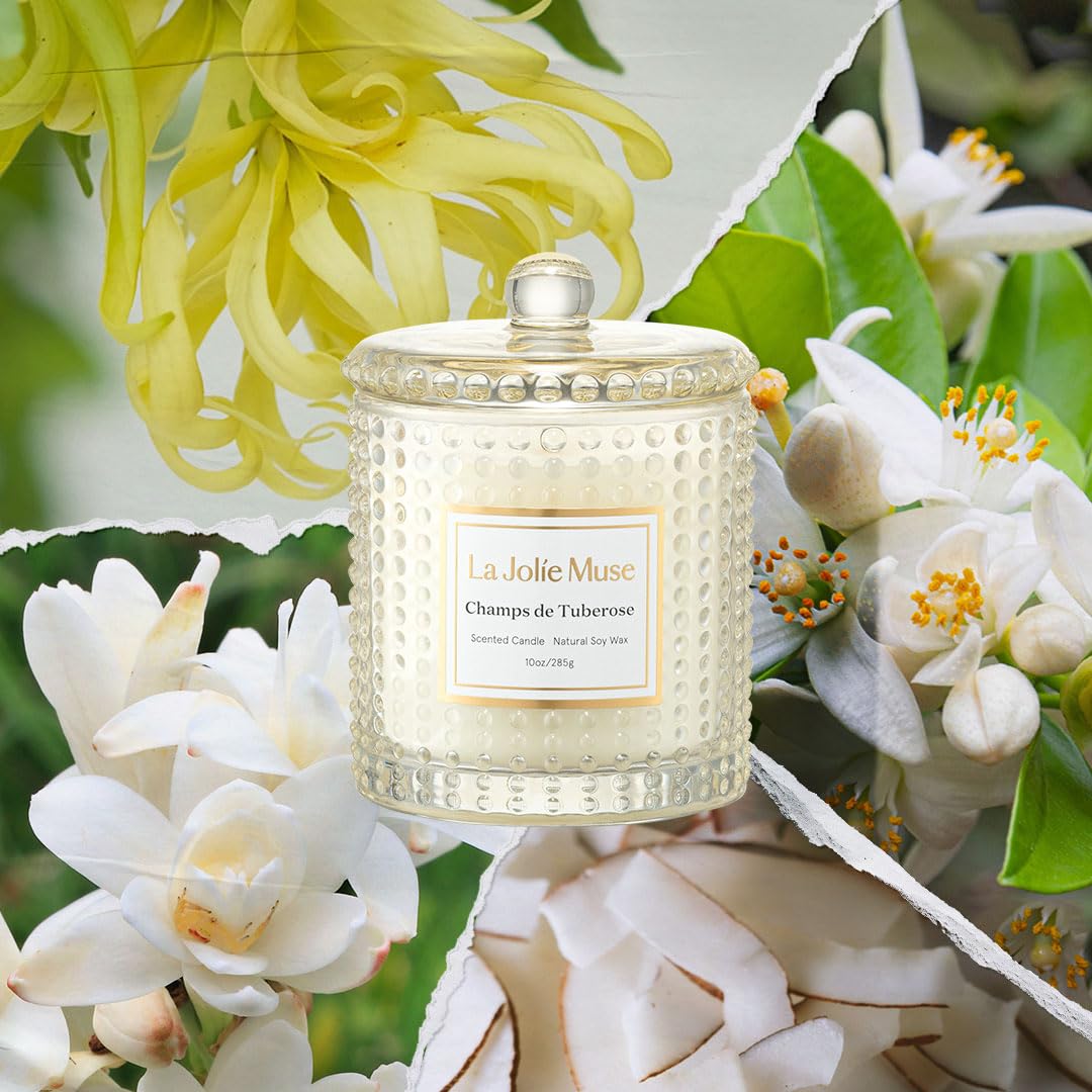 LA JOLIE MUSE Fall Candle | Sahara Amber Candles – Bergamot