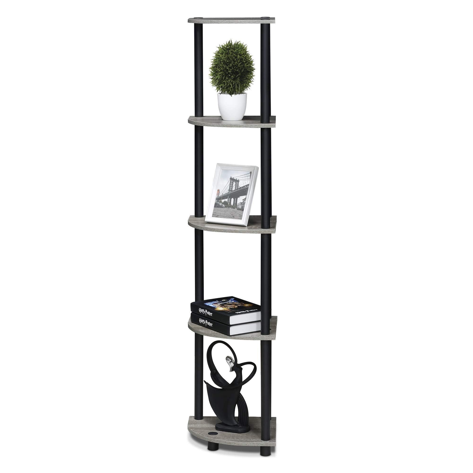 Furinno Turn-N-Tube 5 Tier Corner Display for Any Room