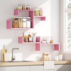 Floating Wood Wall Shelves for Bathroom, Kitchen & Decor