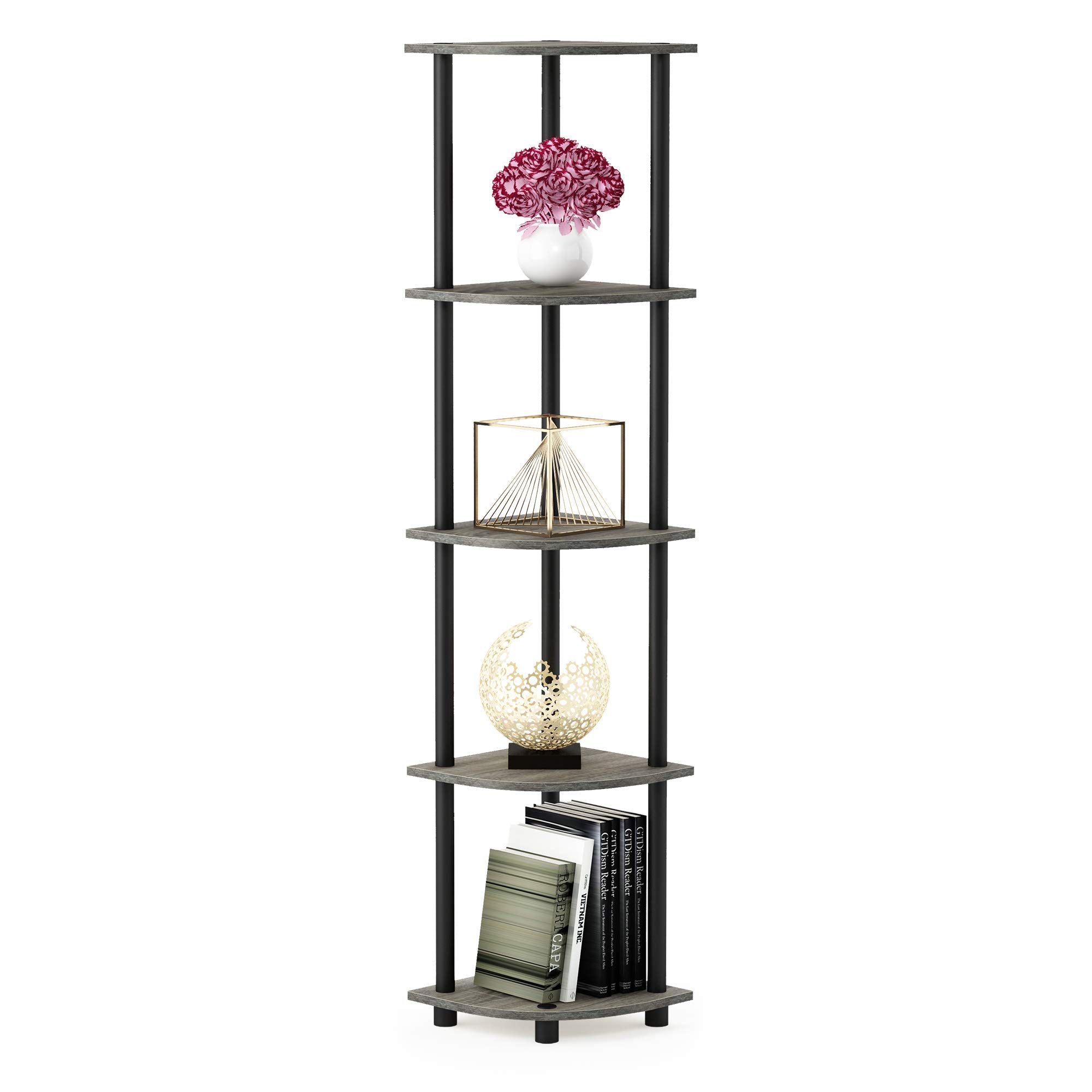 Furinno Turn-N-Tube 5 Tier Corner Display for Any Room