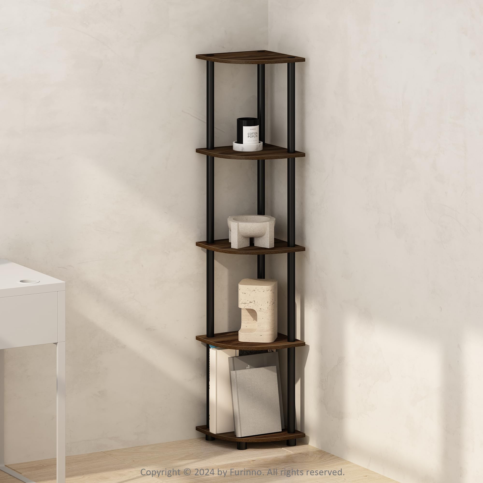 Furinno Turn-N-Tube 5 Tier Corner Display