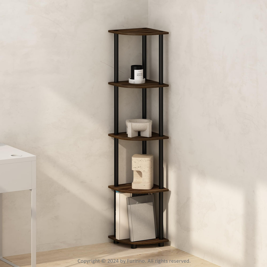 Furinno Turn-N-Tube 5 Tier Corner Display
