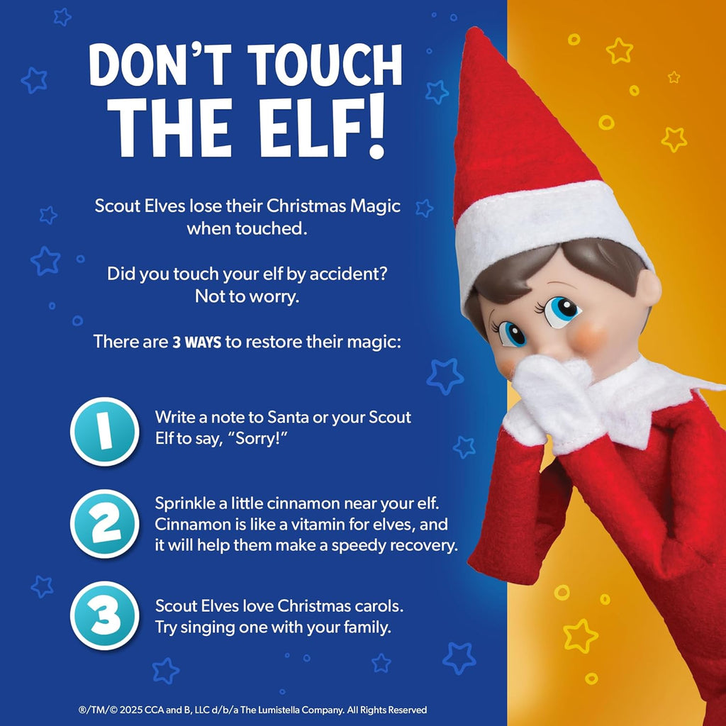 Elf on the Shelf Boy Scout Elf – Blue Eyes with Storybook
