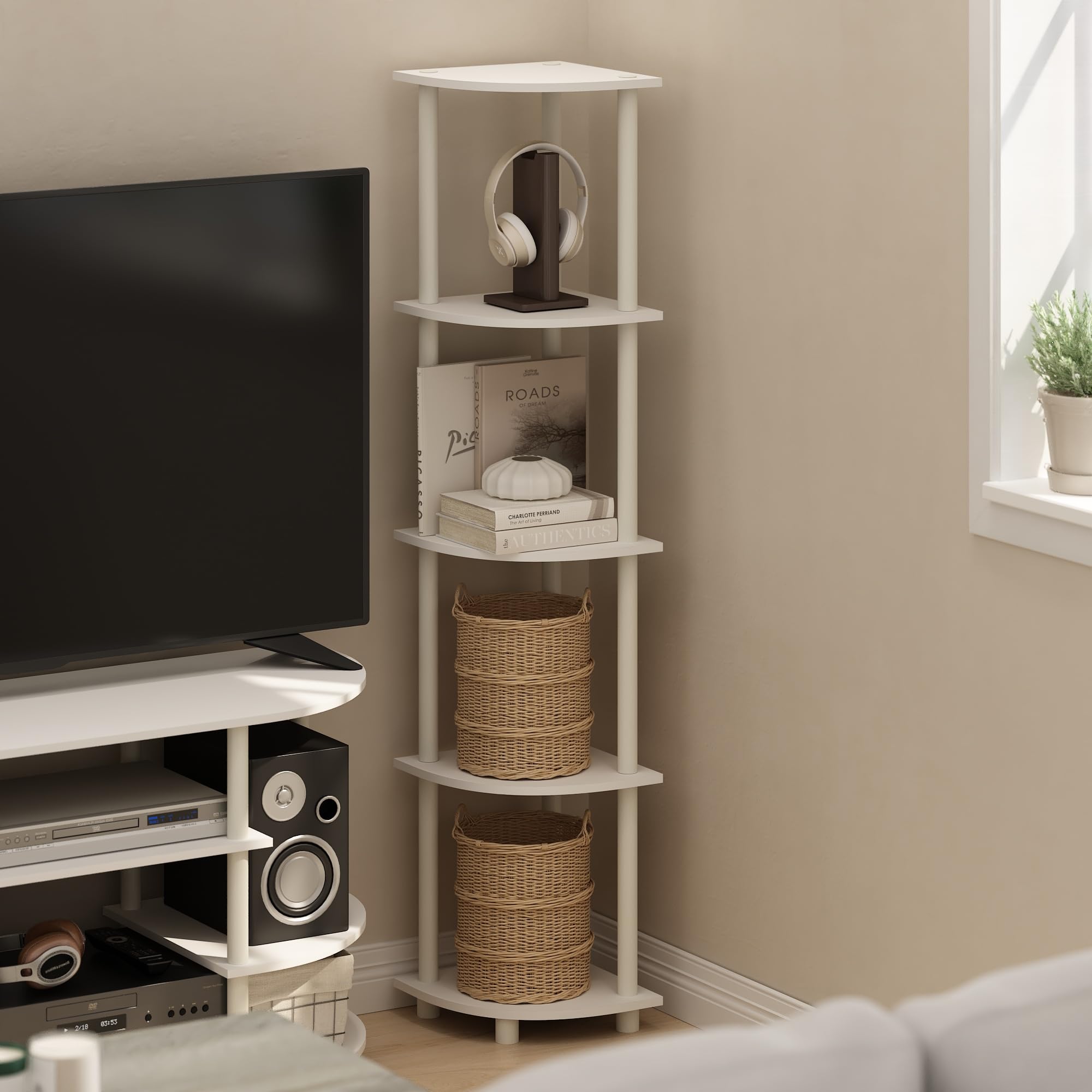 Furinno Turn-N-Tube 5 Tier Corner Display