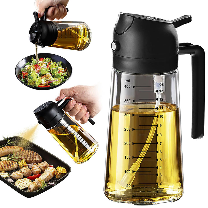 TrendPlain 16oz/470ml Glass Olive Oil Sprayer for Cooking
