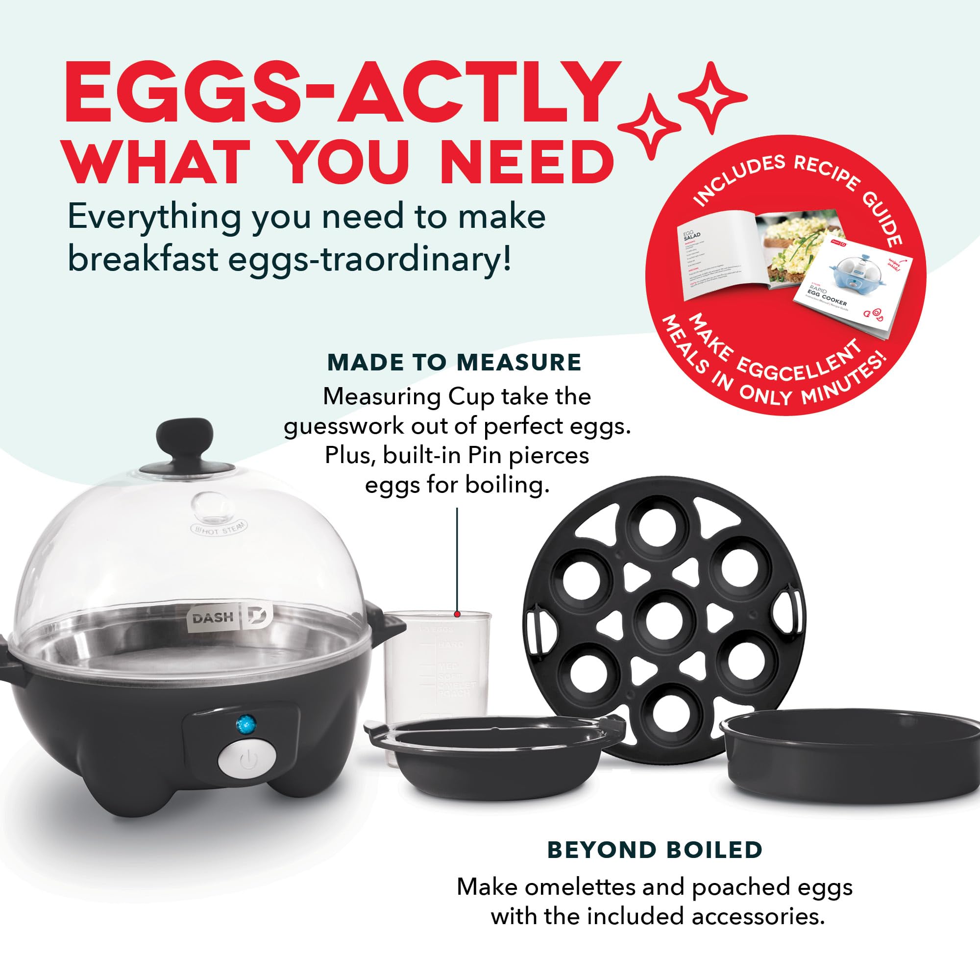 DASH Rapid Egg Cooker: 7 Egg Capacity Electric Egg Cooker for Hard Boiled Eggs