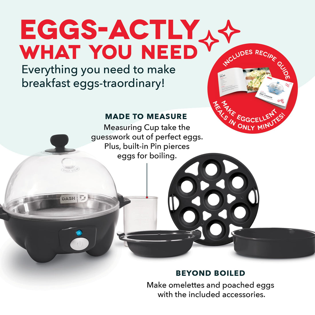 DASH Rapid Egg Cooker: 7 Egg Capacity Electric Egg Cooker for Hard Boiled Eggs