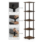 Furinno Turn-N-Tube 5 Tier Corner Display for Any Room