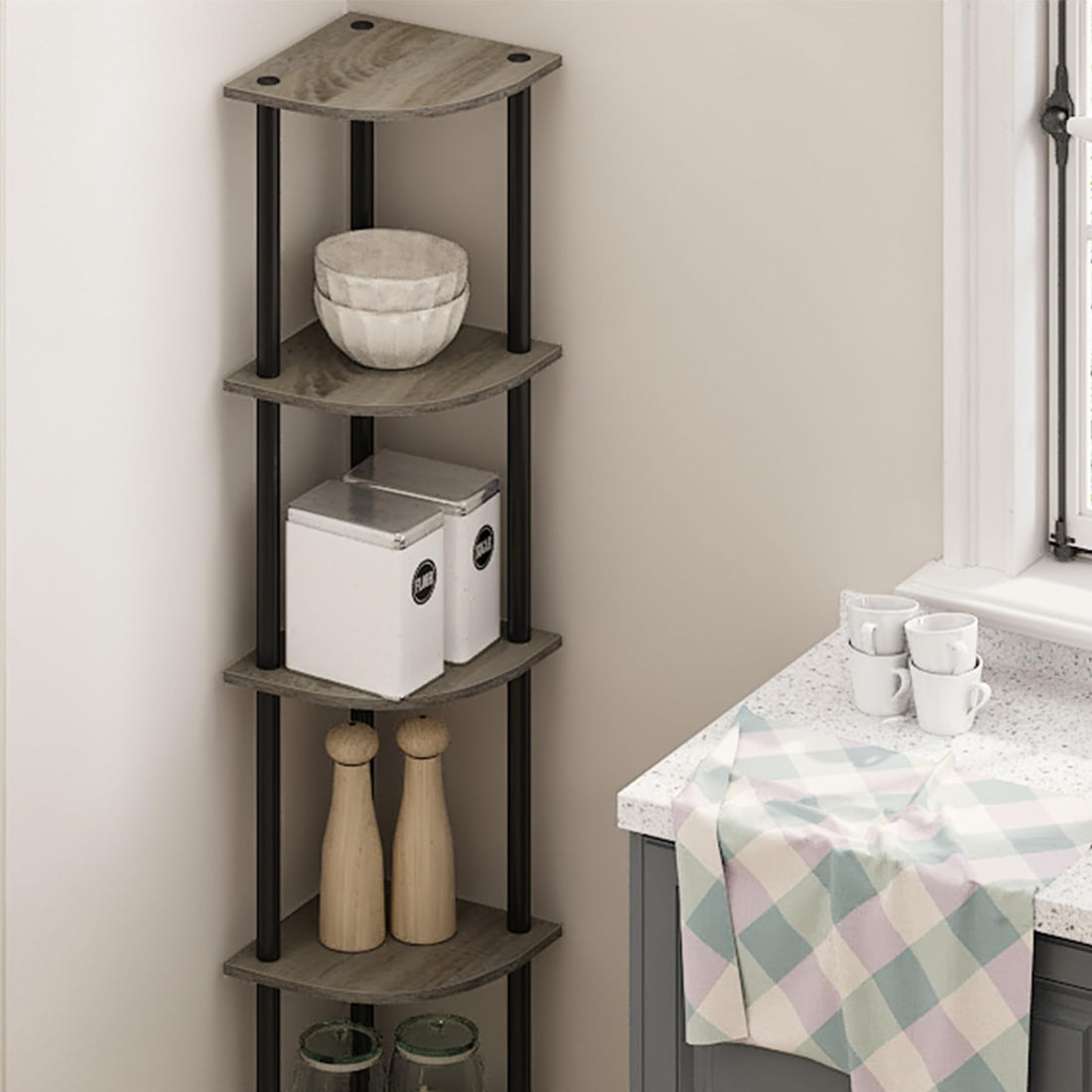 Furinno Turn-N-Tube 5 Tier Corner Display
