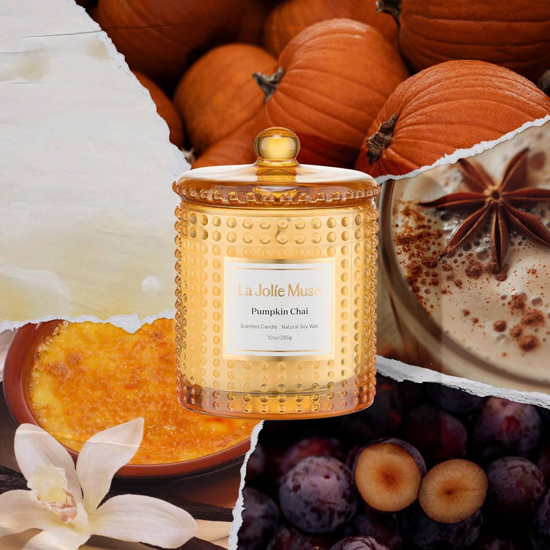 LA JOLIE MUSE Fall Candle | Sahara Amber Candles – Bergamot
