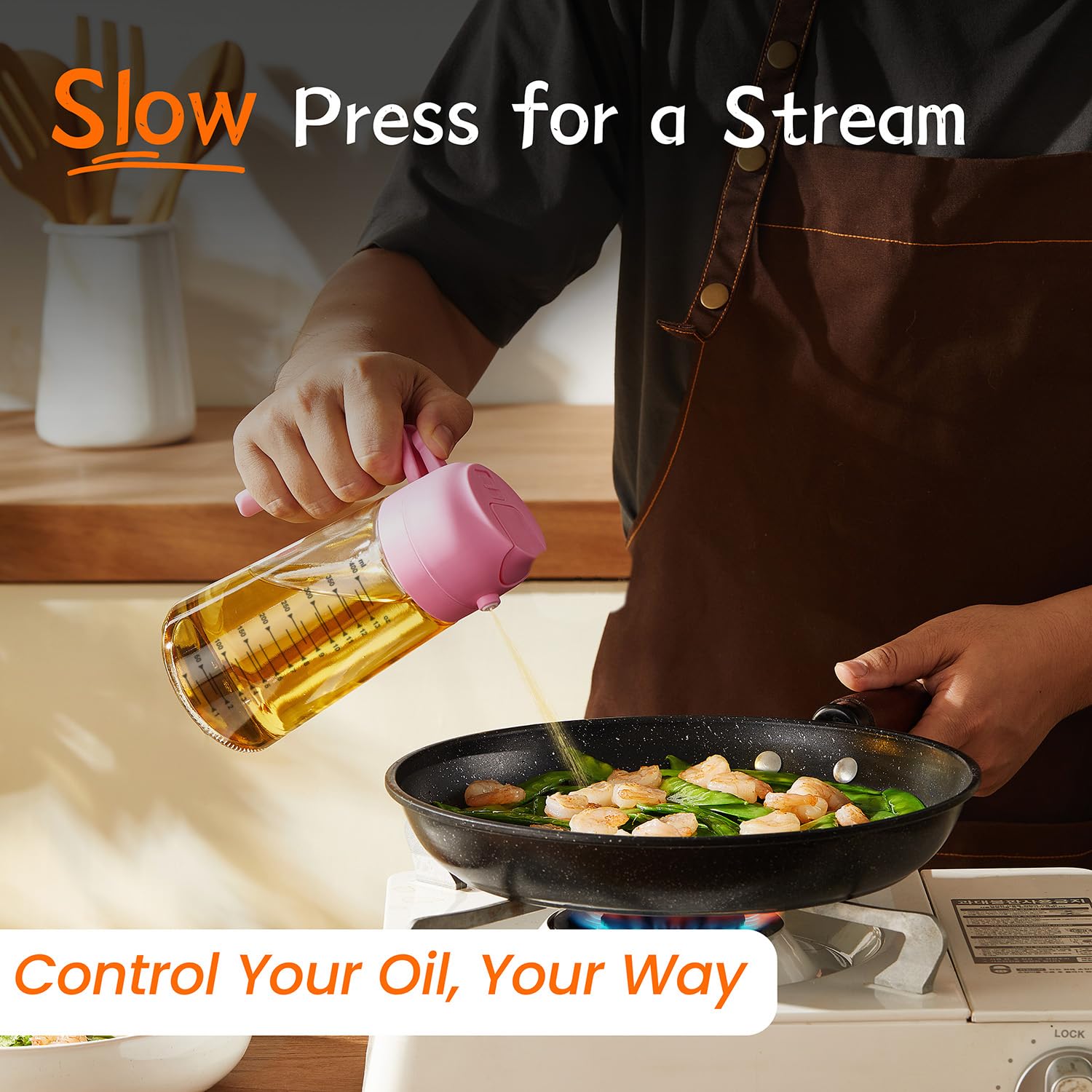 TrendPlain 16oz/470ml Glass Olive Oil Sprayer for Cooking