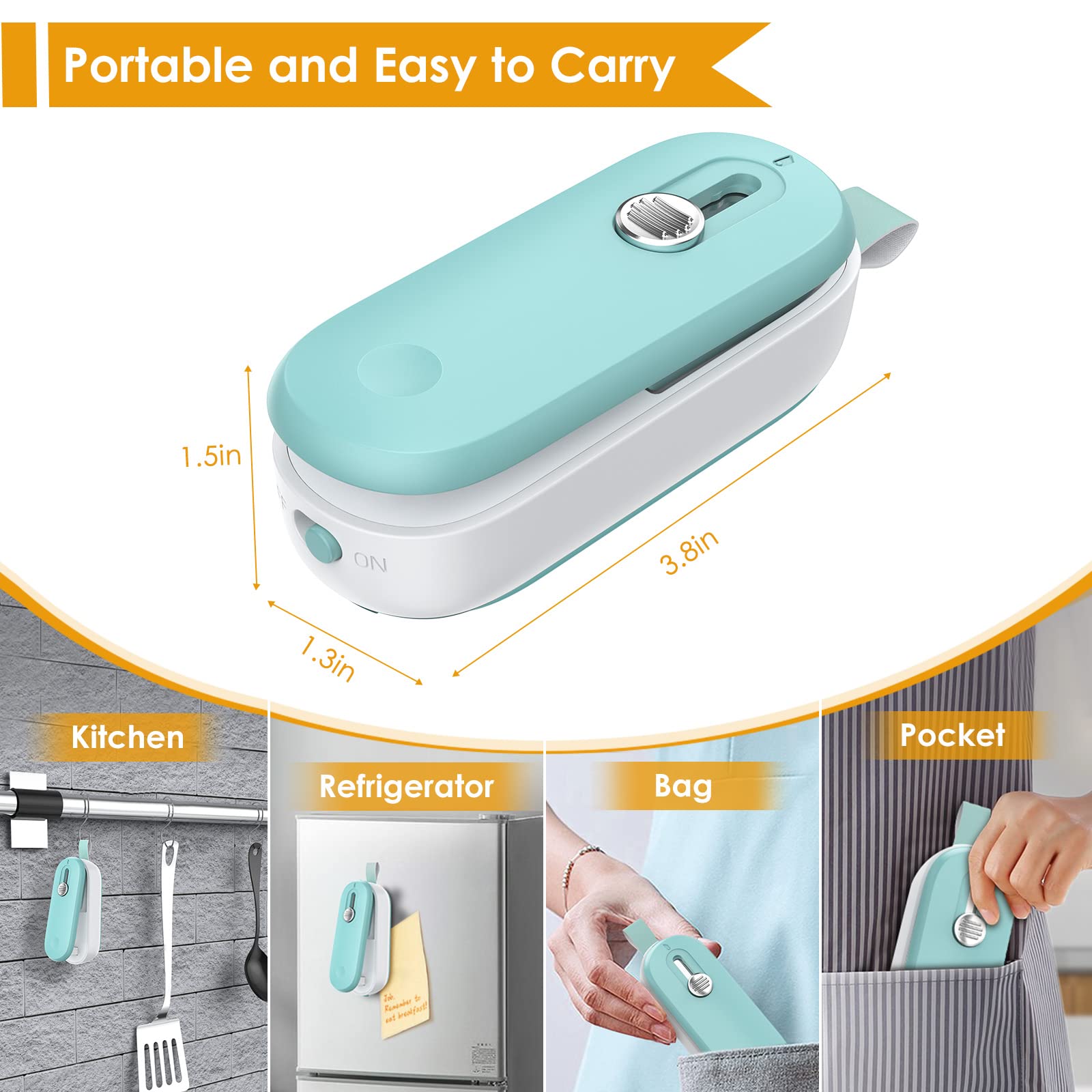 Feppo Mini Bag Sealer 2-in-1 – Heat Seal with Cutter & Lanyard
