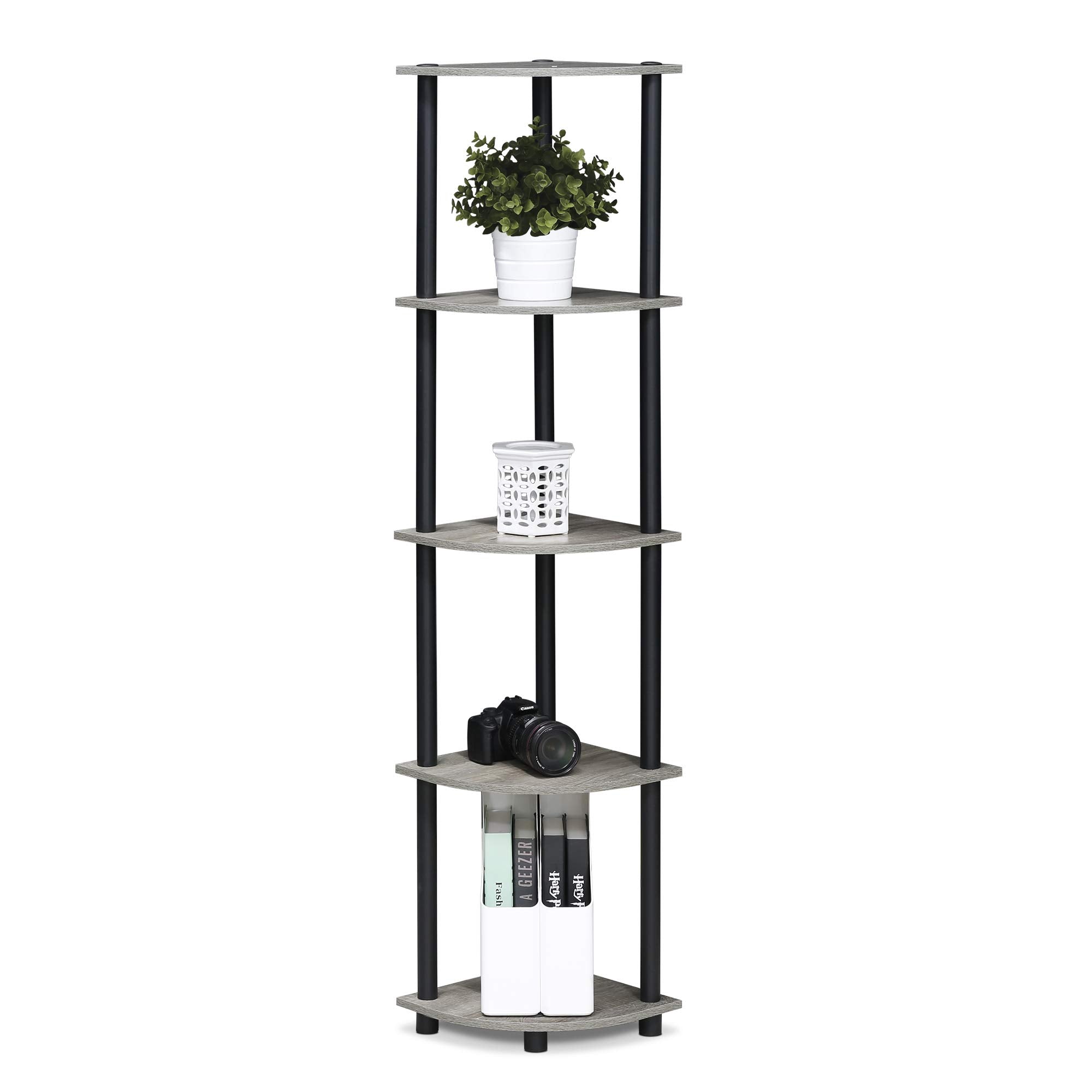 Furinno Turn-N-Tube 5 Tier Corner Display for Any Room