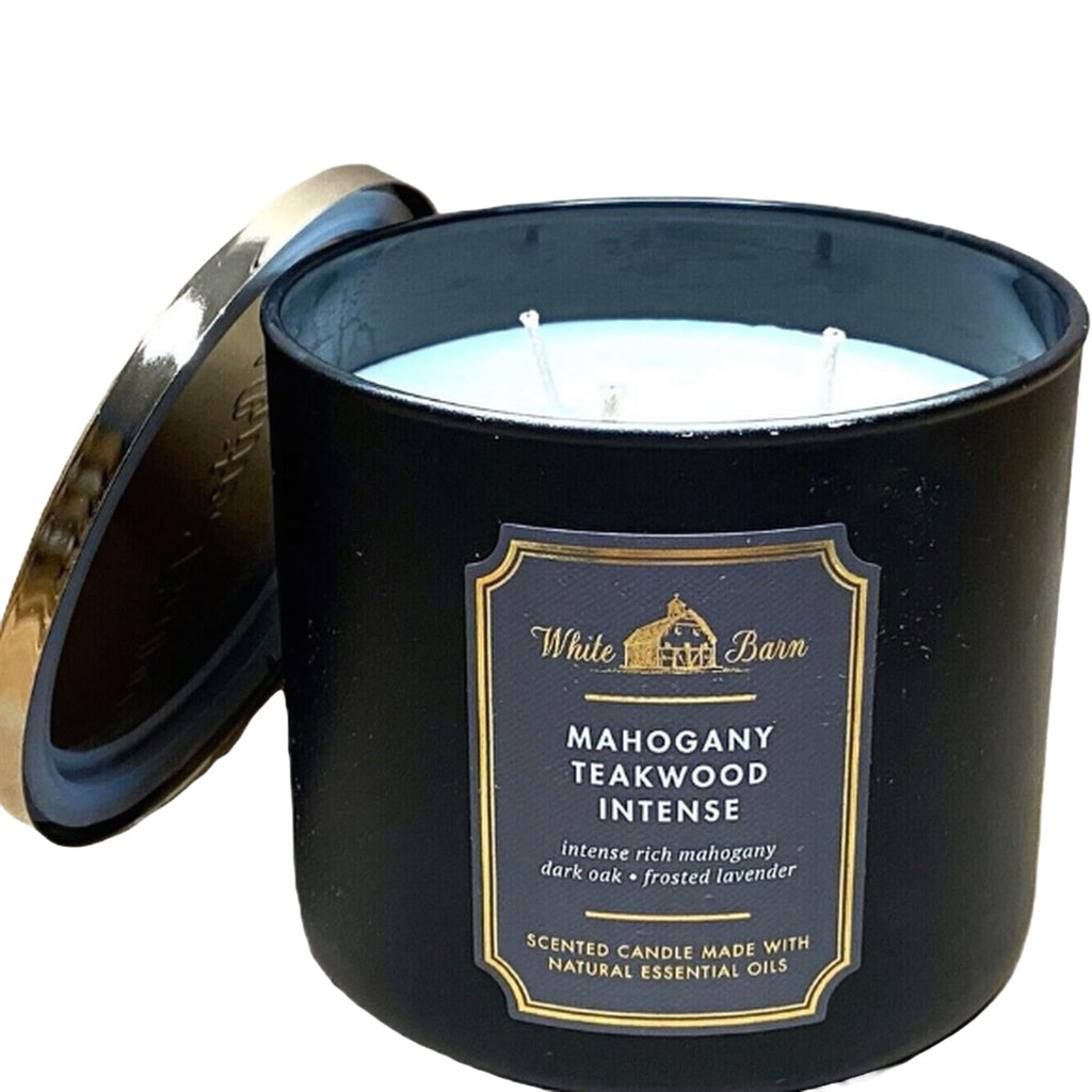 Mahogany Teakwood 3-Wick Scented Candle – High Intensity
