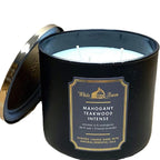 Mahogany Teakwood 3-Wick Scented Candle – High Intensity