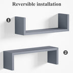 Floating Wood Wall Shelves for Bathroom, Kitchen & Decor