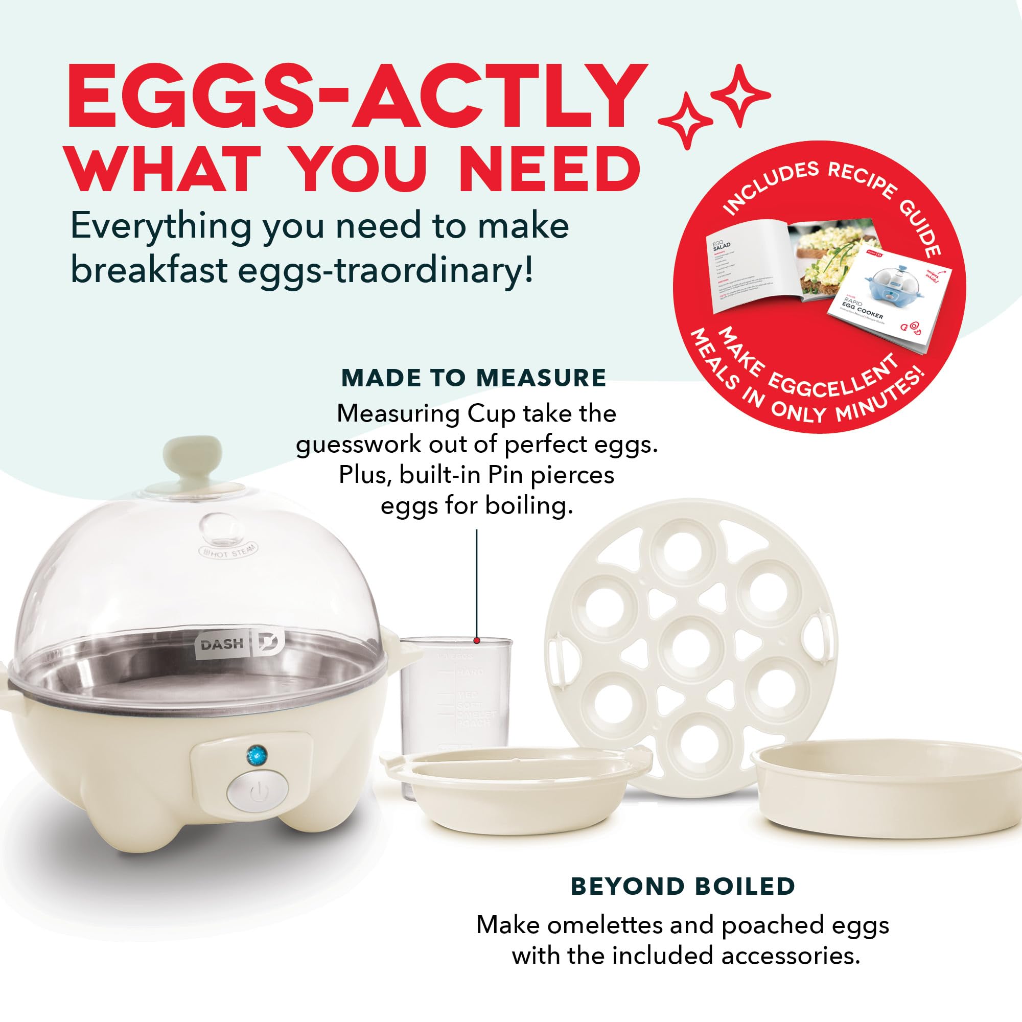 DASH Rapid Egg Cooker: 7 Egg Capacity Electric Egg Cooker for Hard Boiled Eggs