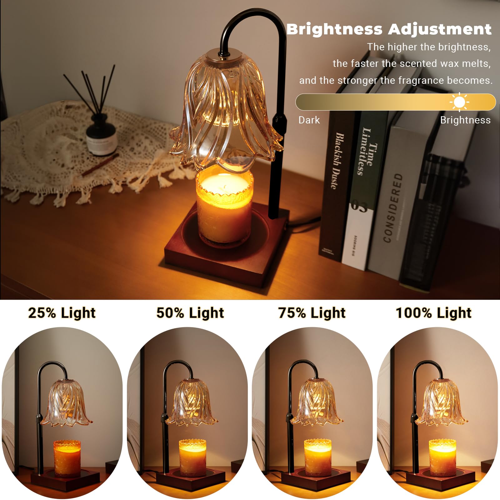 GODONLIF Candle Warmer Lamp - Dimmable & Timer