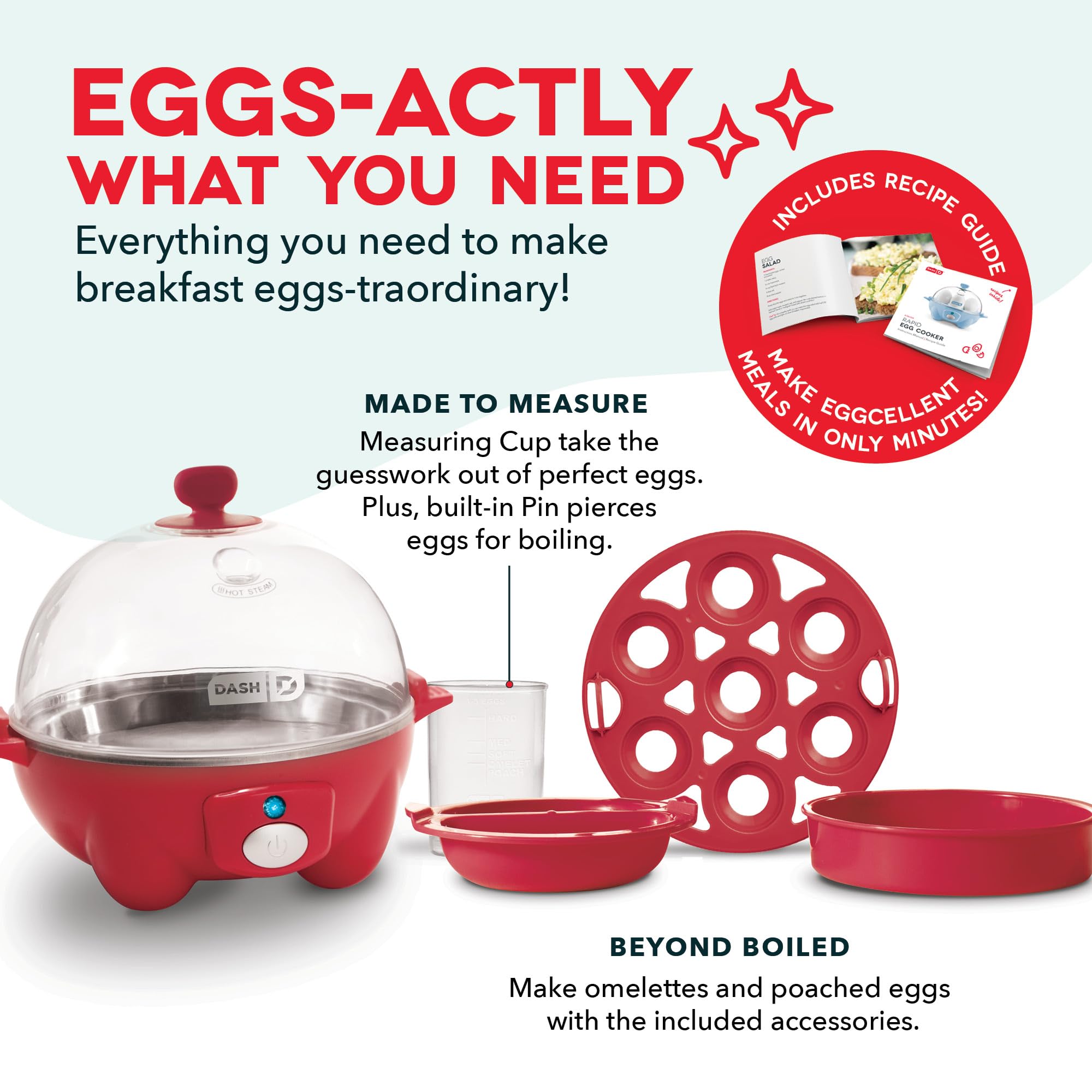 DASH Rapid Egg Cooker: 7 Egg Capacity Electric Egg Cooker for Hard Boiled Eggs