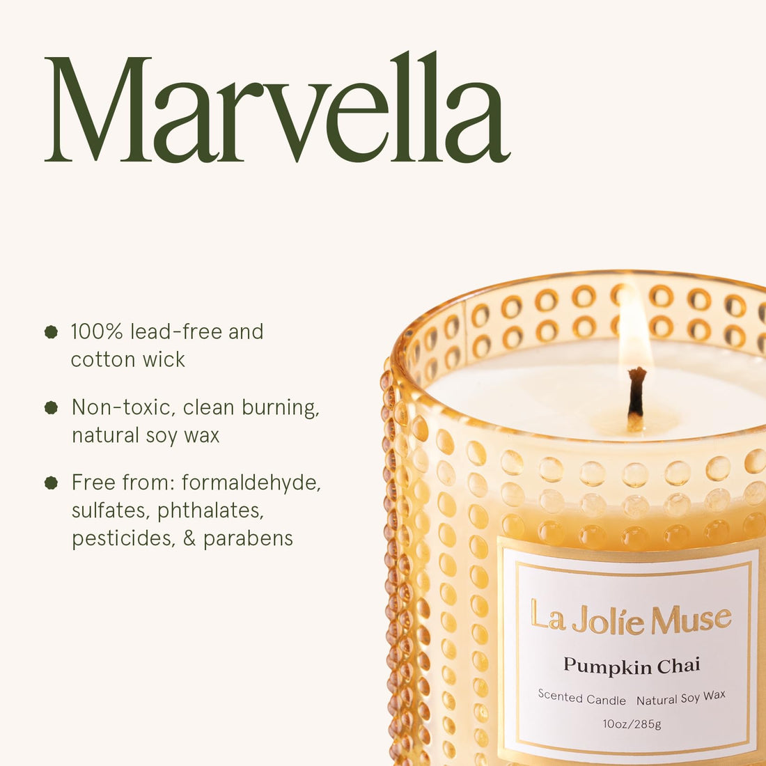 LA JOLIE MUSE Fall Candle | Sahara Amber Candles – Bergamot