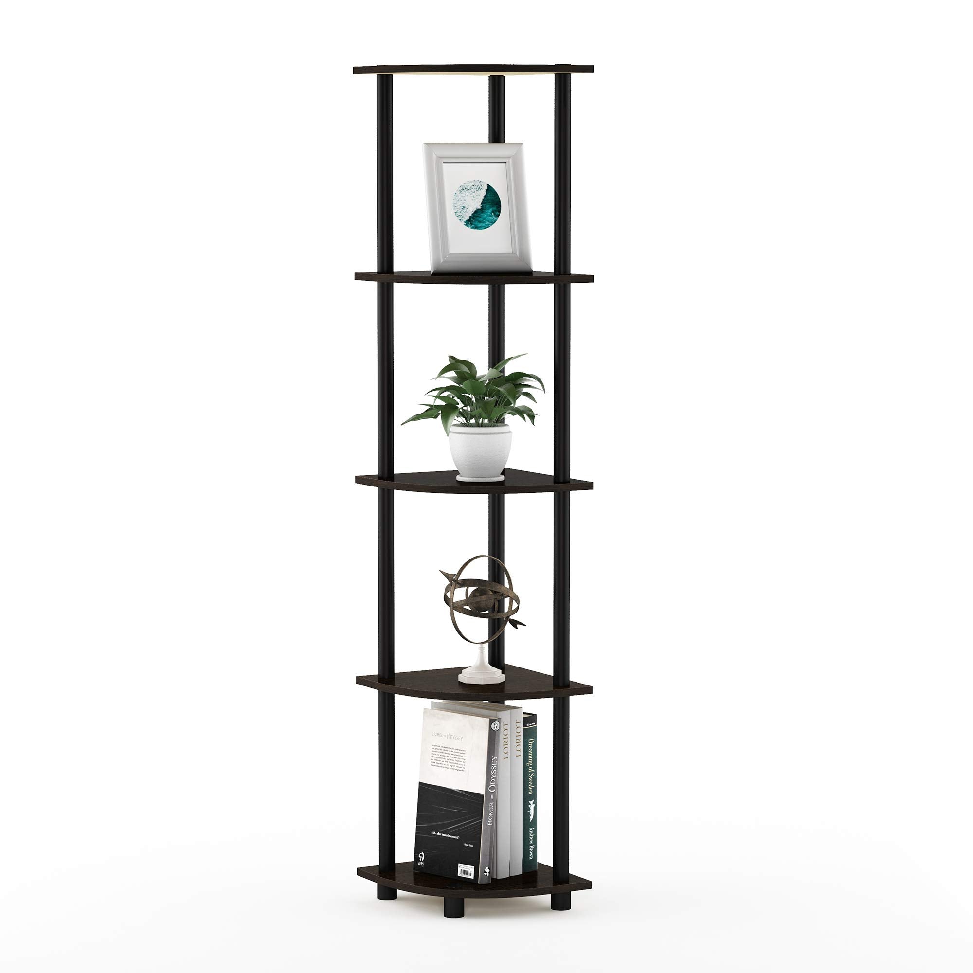 Furinno Turn-N-Tube 5 Tier Corner Display for Any Room