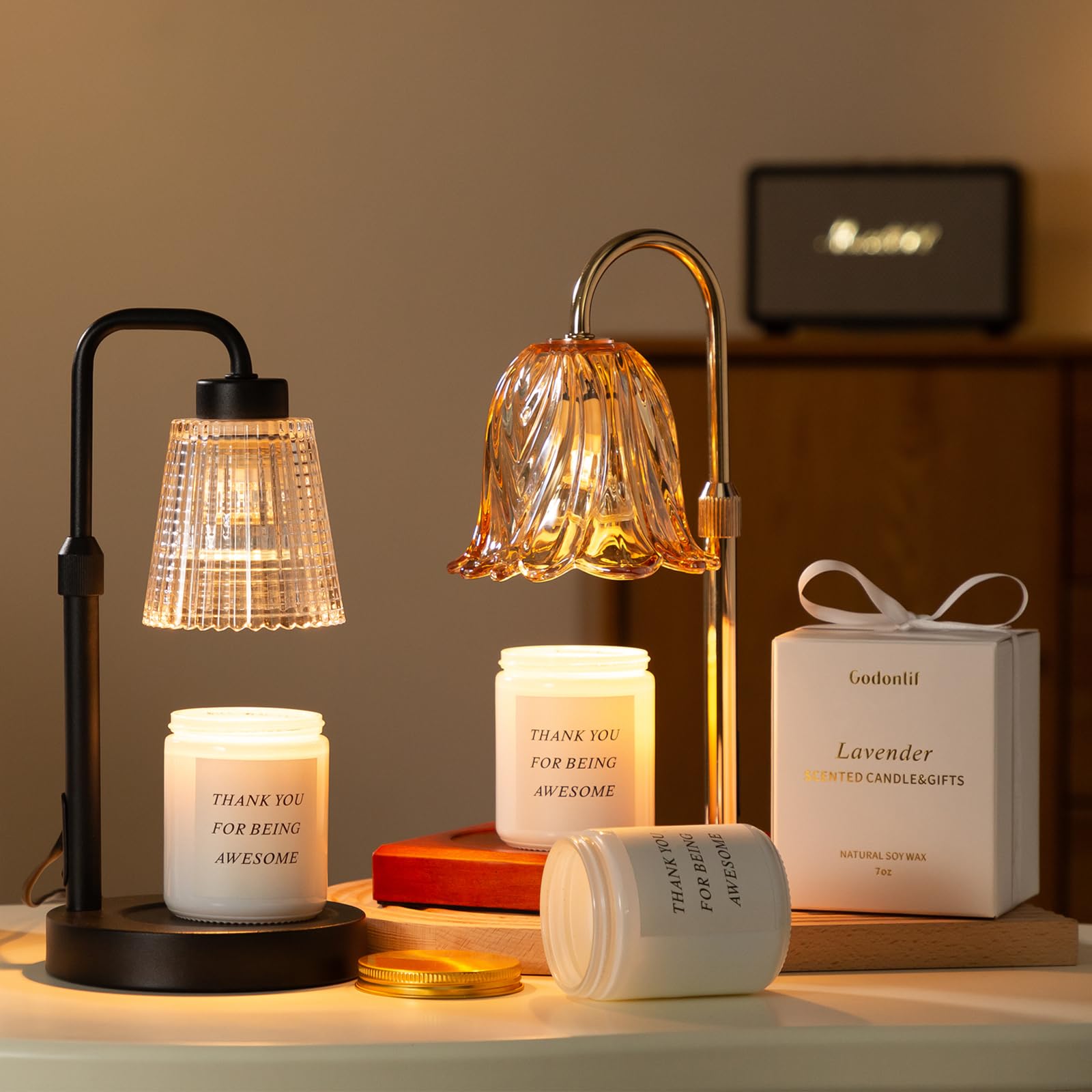 GODONLIF Candle Warmer Lamp - Dimmable & Timer